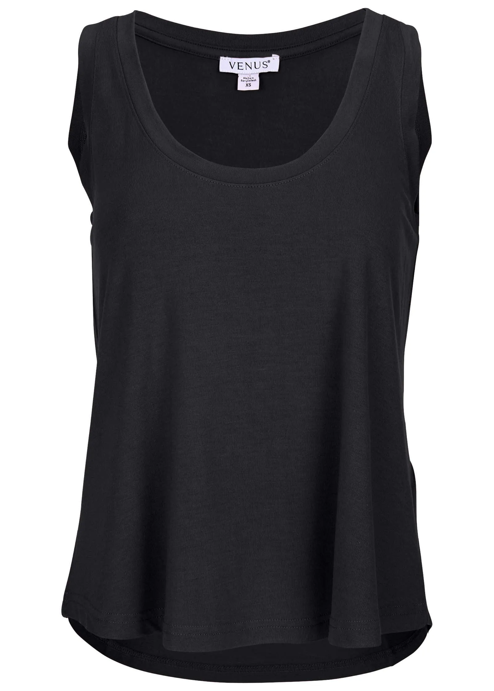Scoop Neck Tank - Jet Black sold by VENUS product image thumbnail 4