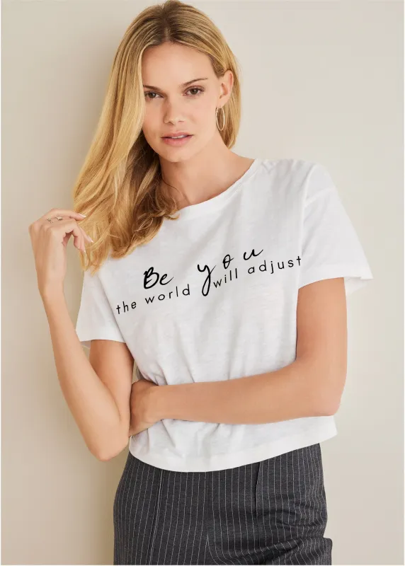 Be You Graphic Tee - Cloud Dancer sold by VENUS