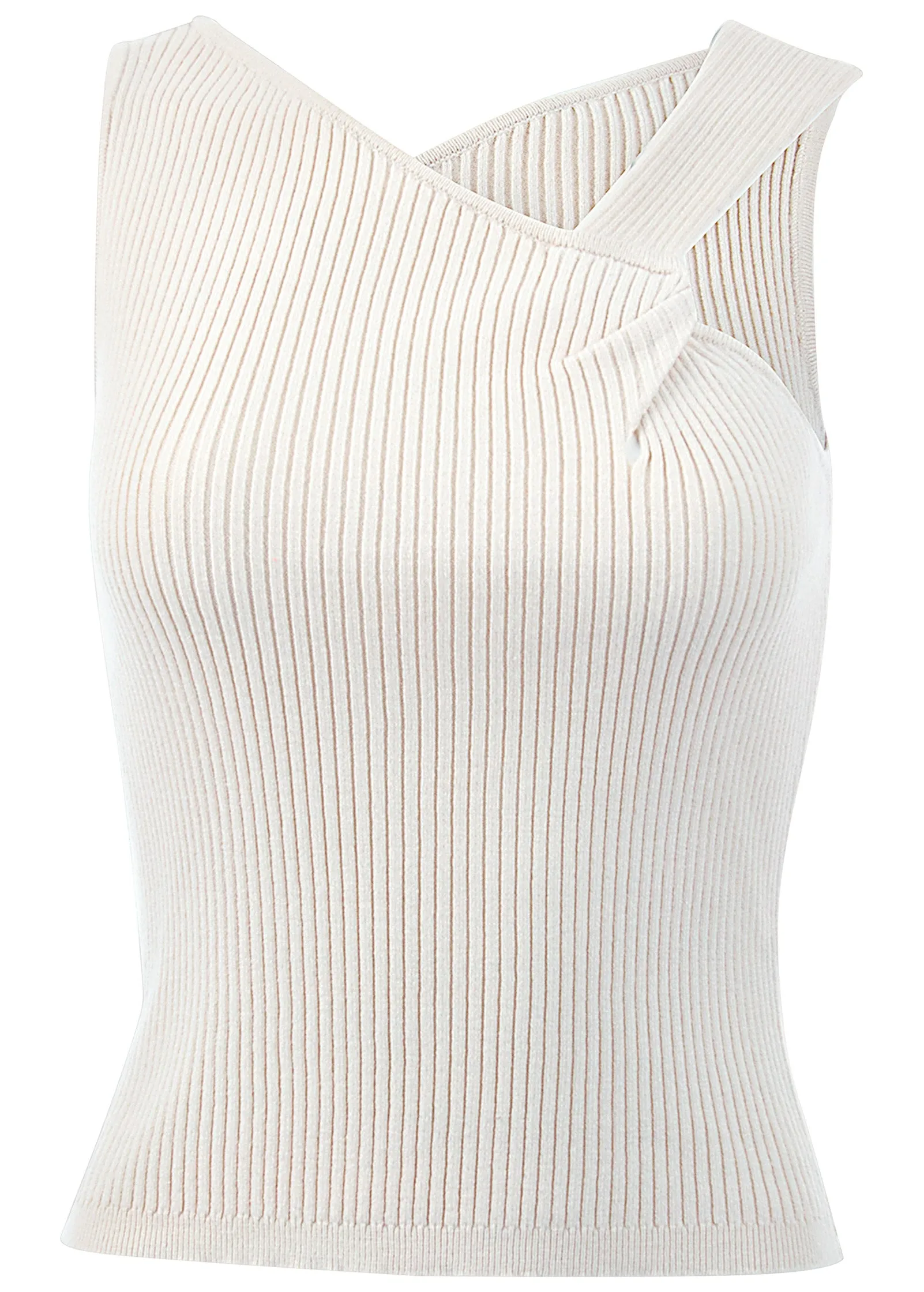 Twist Detail Sweater Tank - Cloud Dancer sold by VENUS product image thumbnail 4