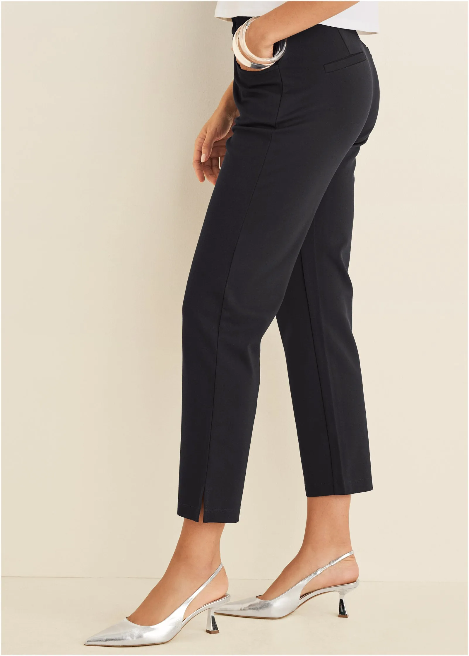 Smoothing Ponte Straight Leg Pants - Jet Black sold by VENUS product image thumbnail 4