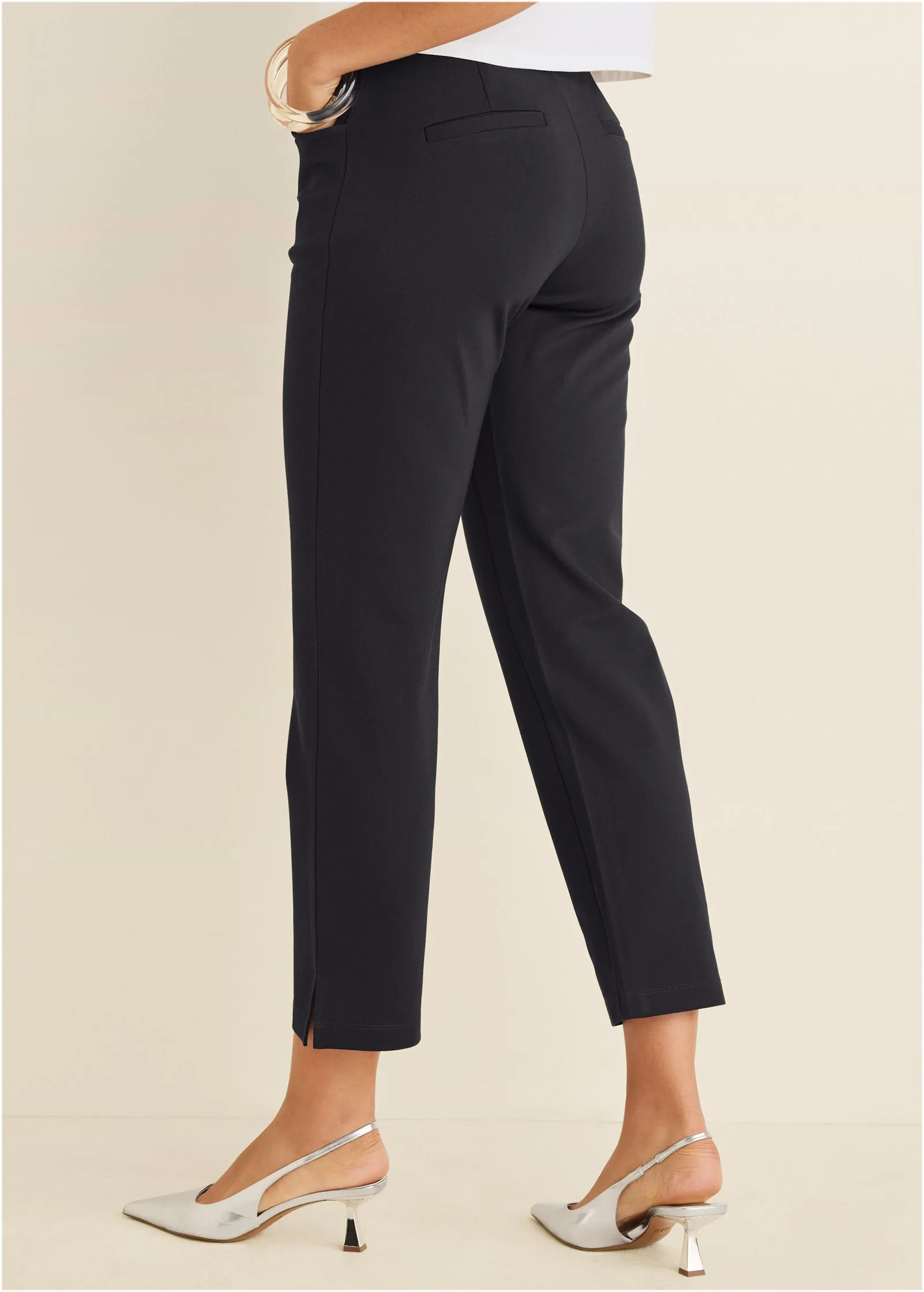 Smoothing Ponte Straight Leg Pants - Jet Black sold by VENUS product image thumbnail 3