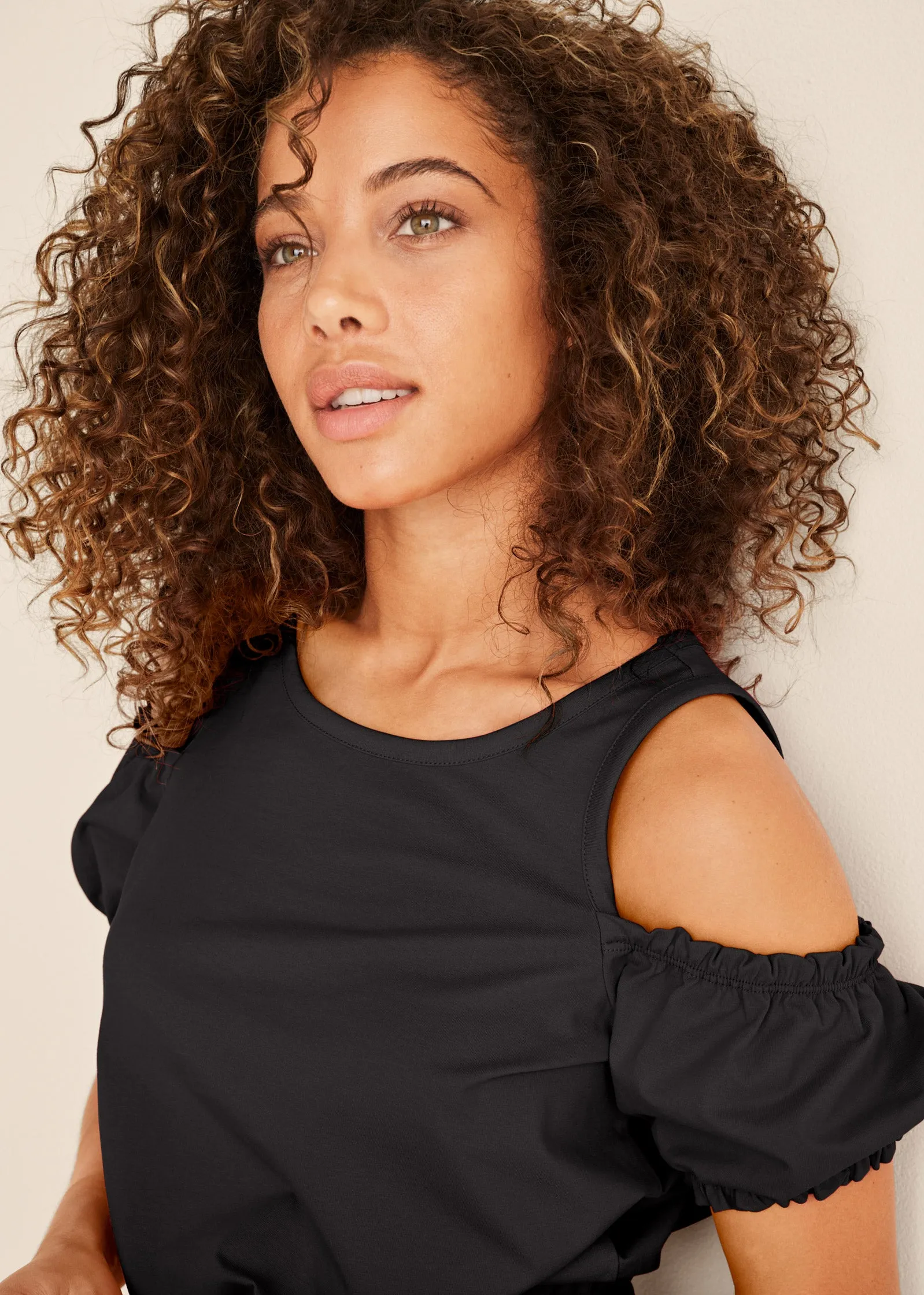 Cold Shoulder Top - Jet Black sold by VENUS product image thumbnail 3