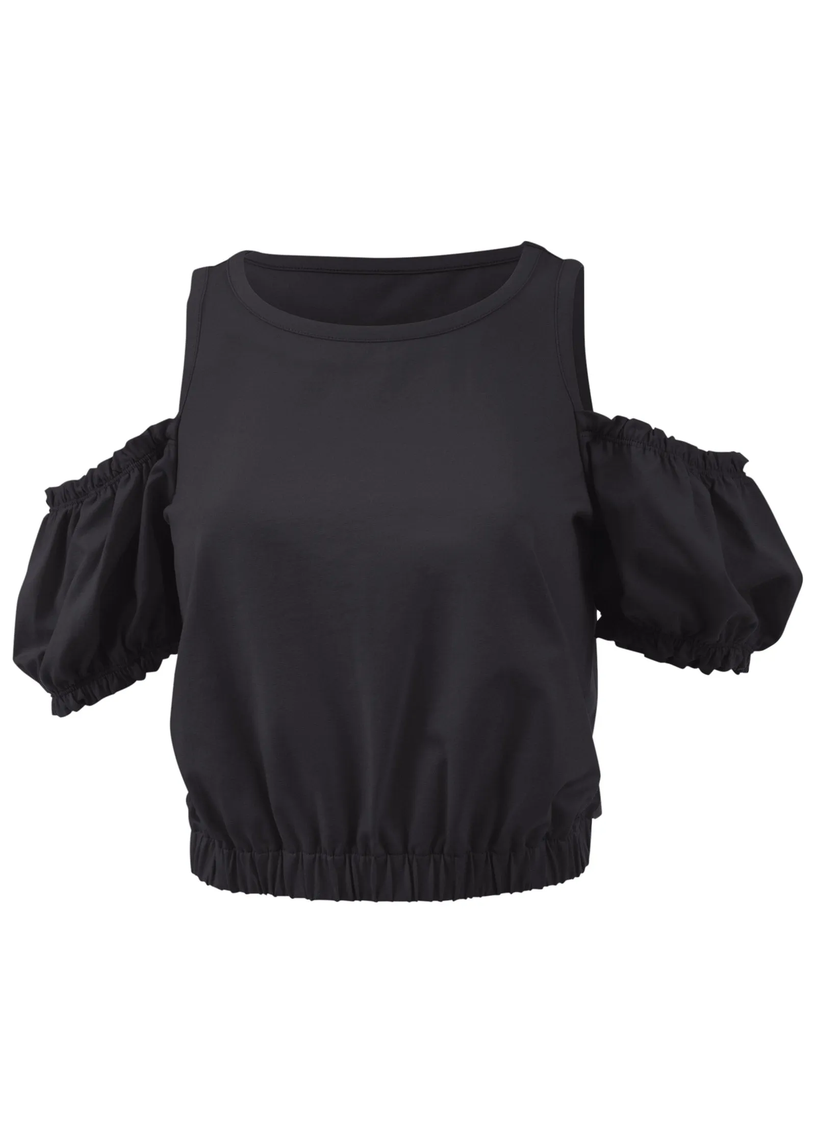 Cold Shoulder Top - Jet Black sold by VENUS product image thumbnail 4