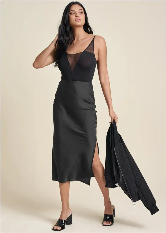 Slip Skirt - Jet Black sold by VENUS