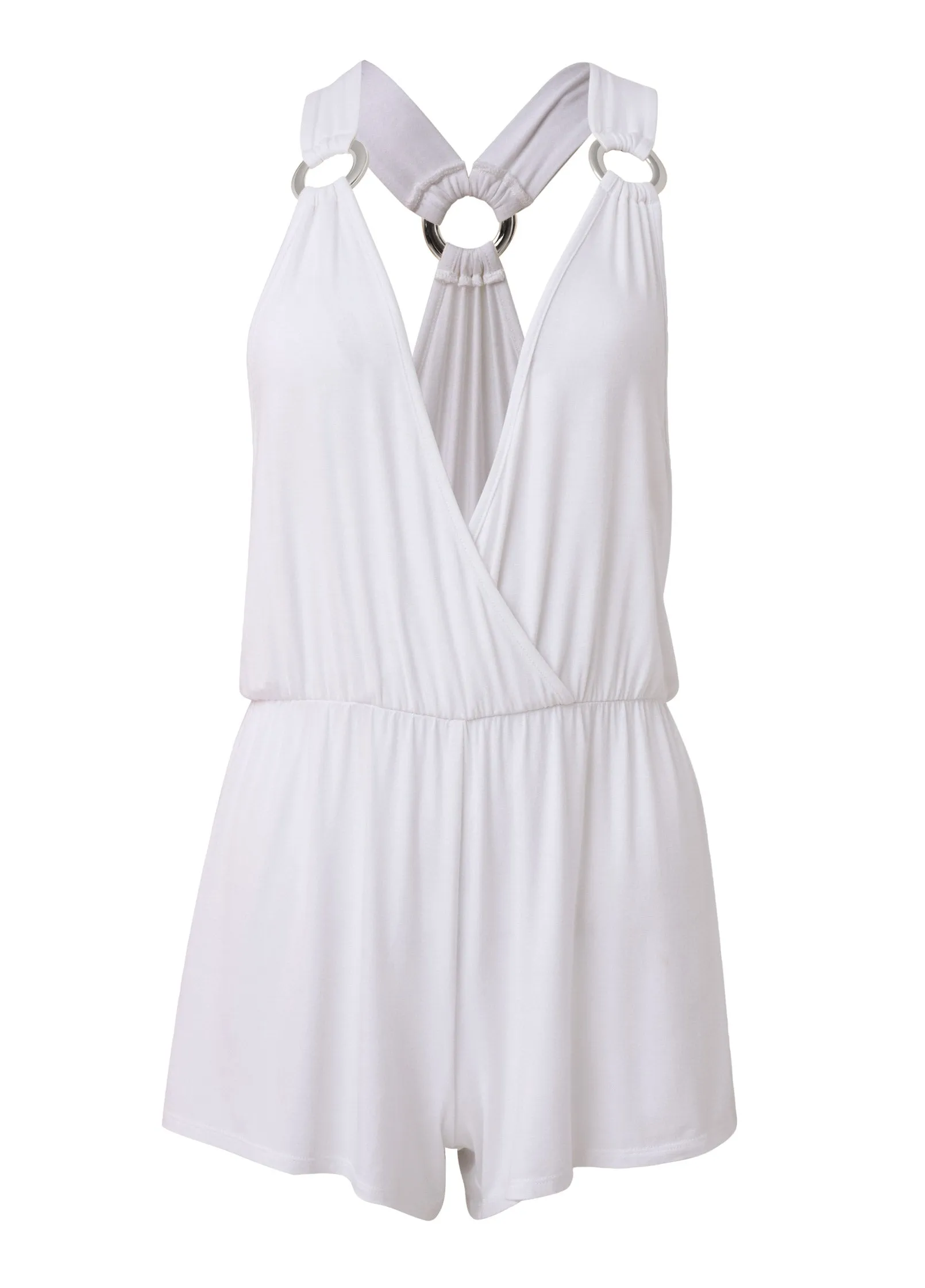 Wrap Romper Cover-Up - Pearl White sold by VENUS product image thumbnail 3