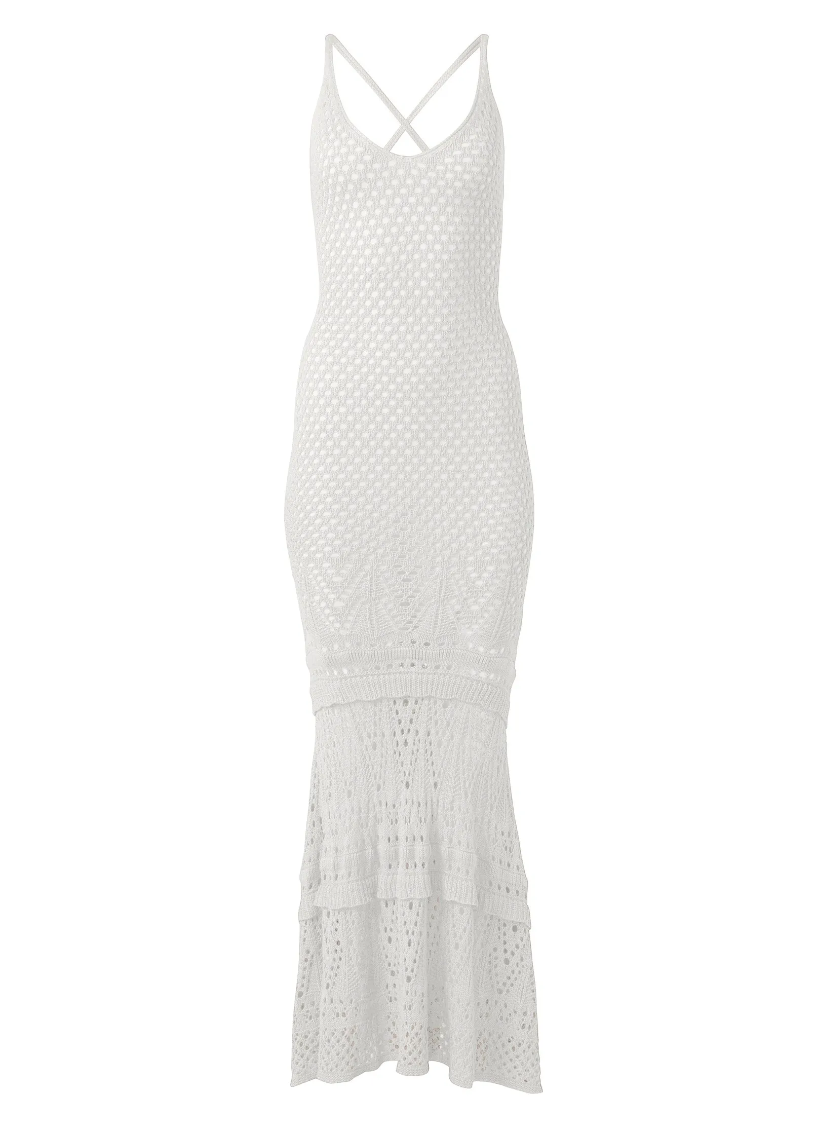 Crochet Tank Maxi Dress - Cloud Dancer sold by VENUS product image thumbnail 4