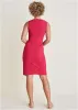 Ruched Side High Low Dress - Persian Red sold by VENUS