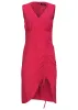 Ruched Side High Low Dress - Persian Red sold by VENUS