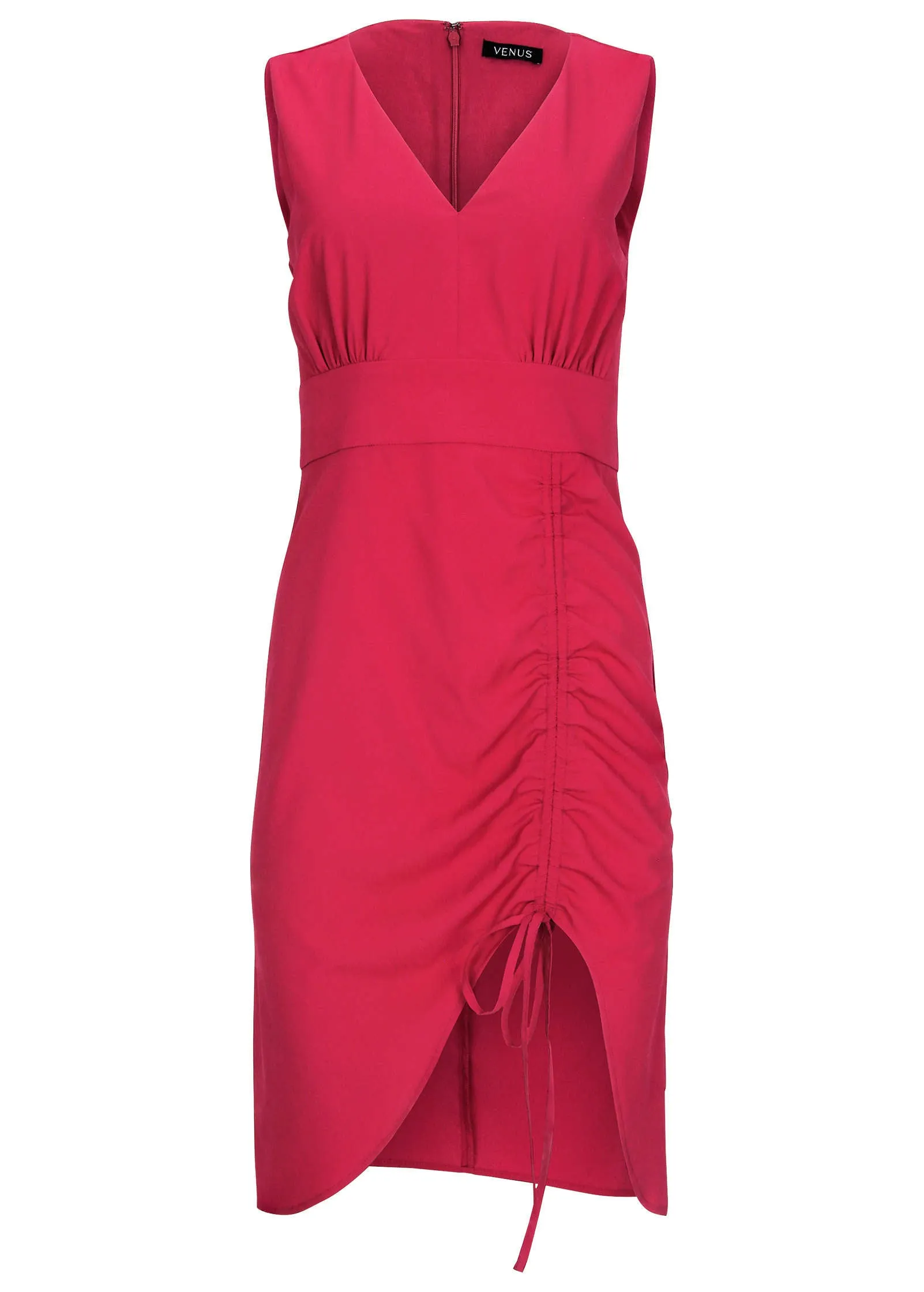 Ruched Side High Low Dress - Persian Red sold by VENUS product image thumbnail 4