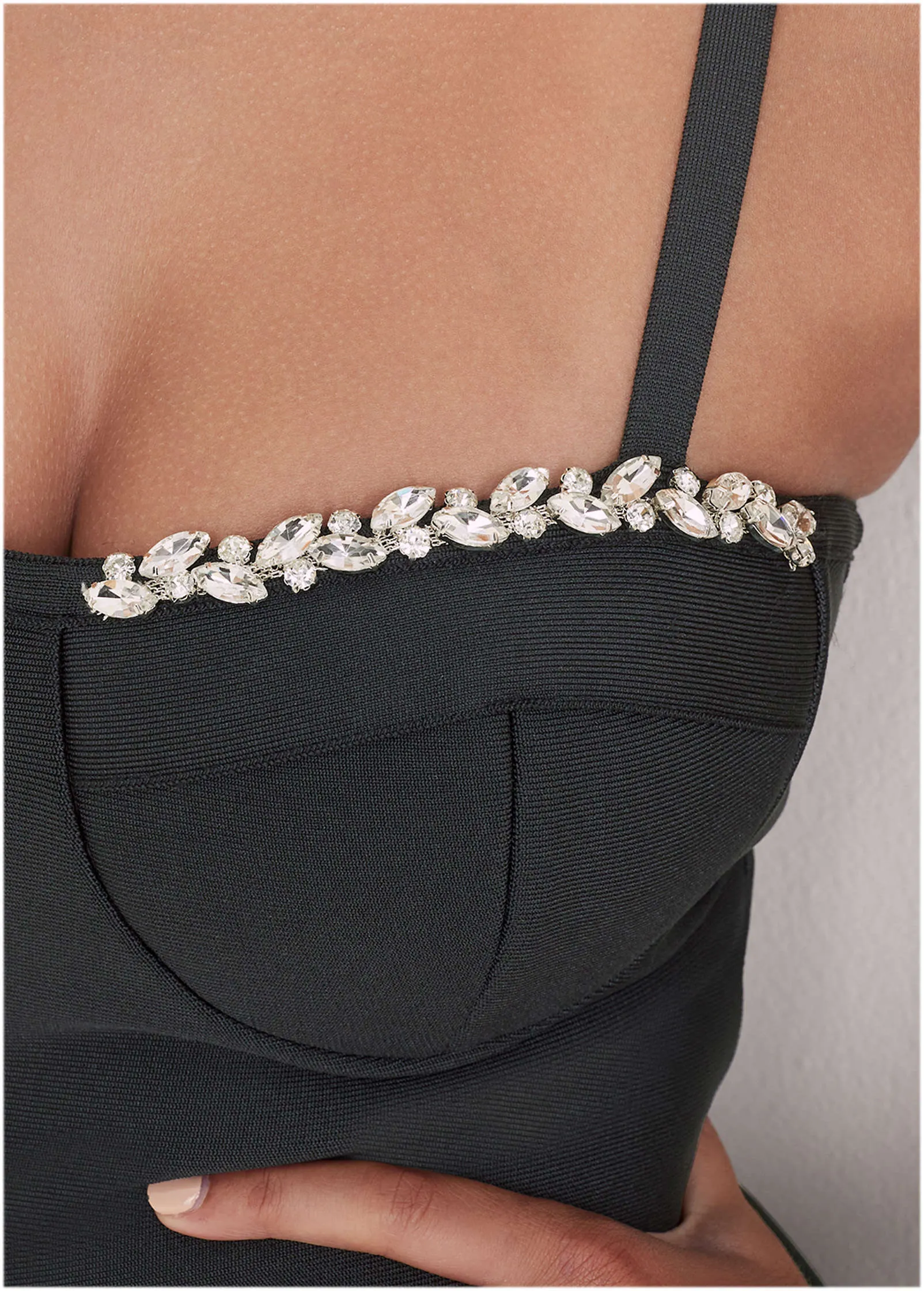 Embellished Bodycon Dress - Jet Black sold by VENUS product image thumbnail 3