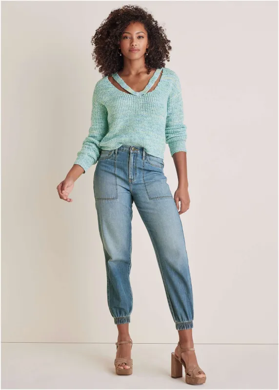 Denim Jogger - Light Wash sold by VENUS