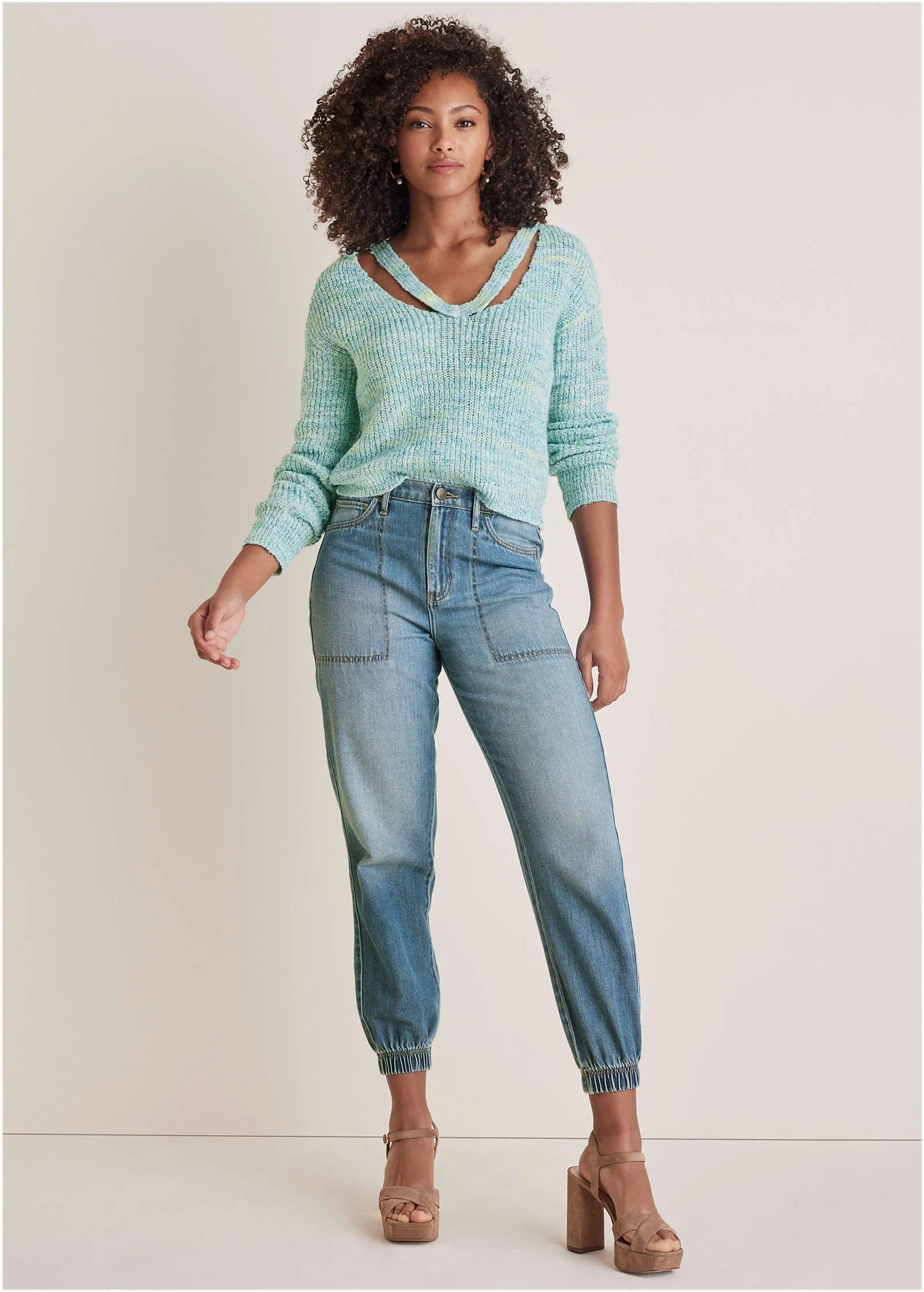 Denim Jogger - Light Wash sold by VENUS