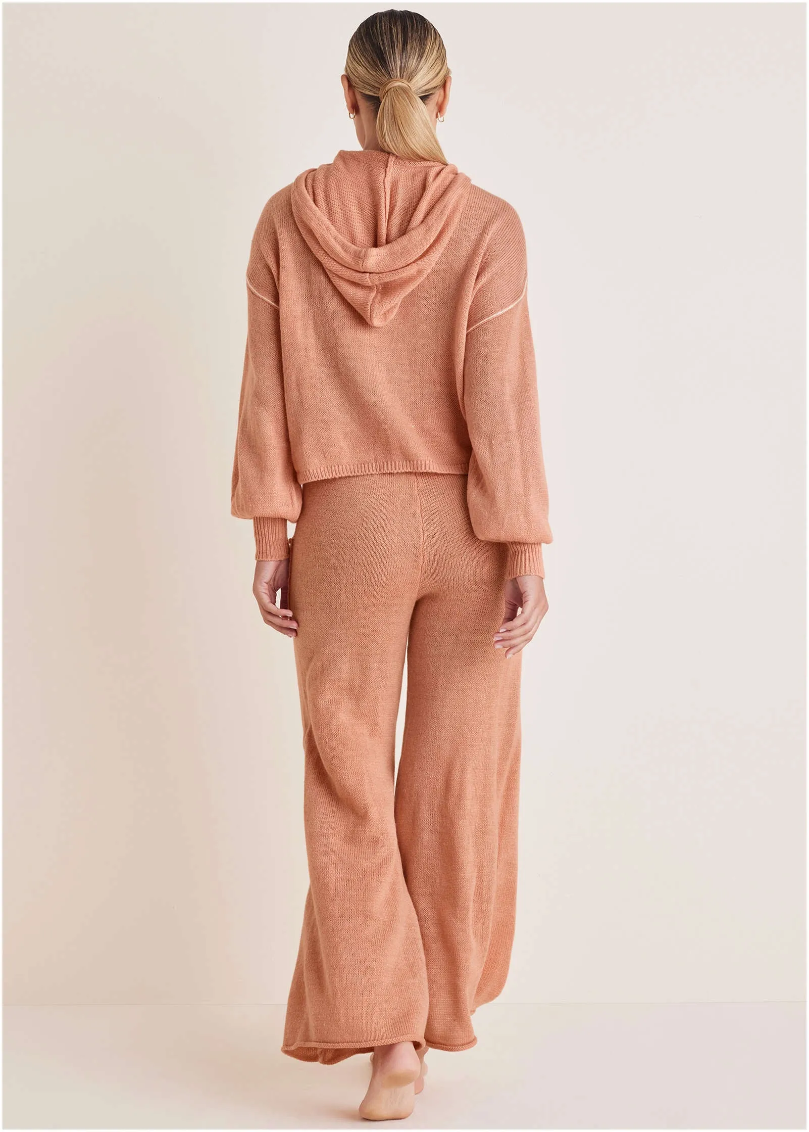 Contrast Stitch Hoodie - Dusty Rose sold by VENUS product image thumbnail 3