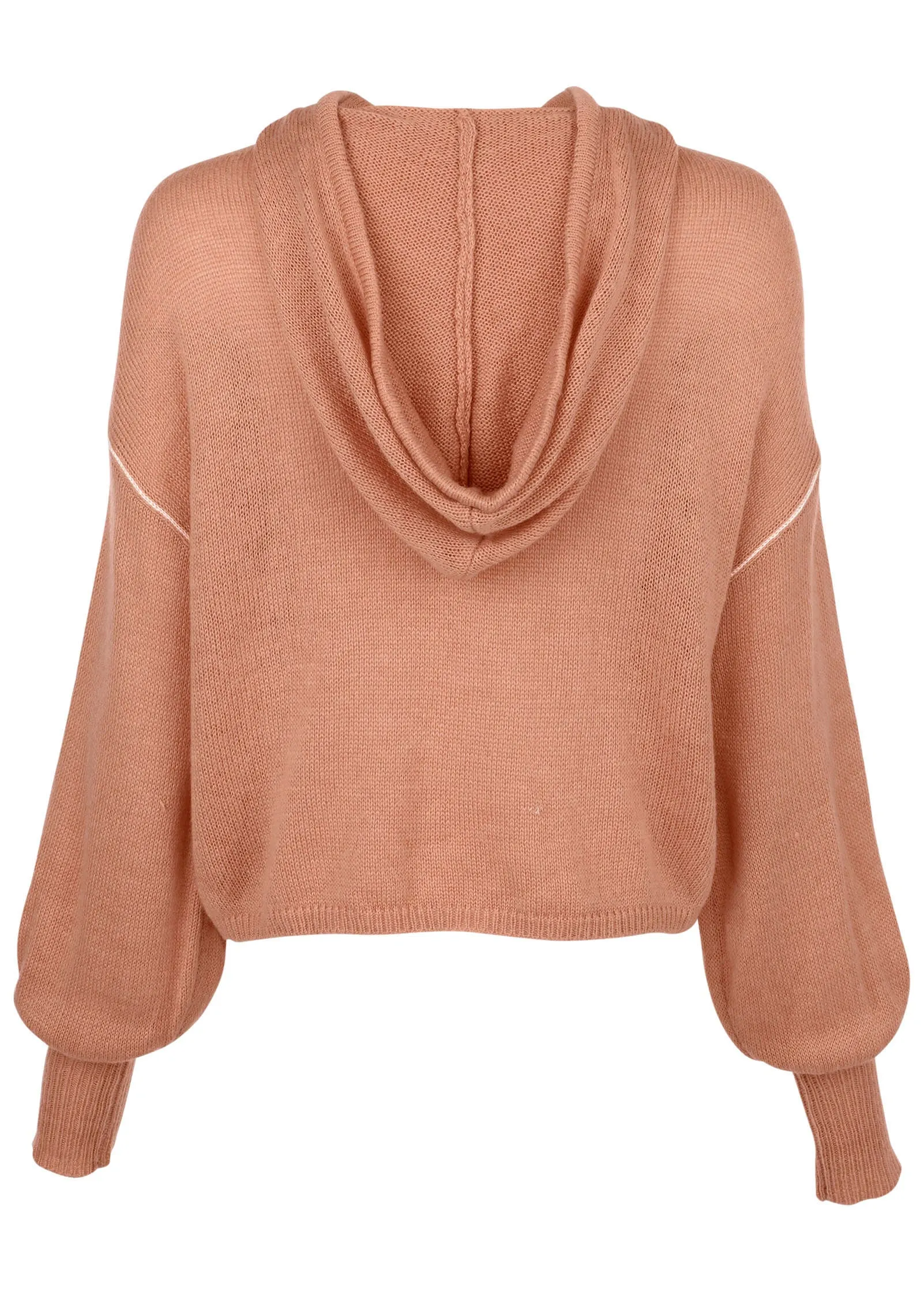 Contrast Stitch Hoodie - Dusty Rose sold by VENUS product image thumbnail 5