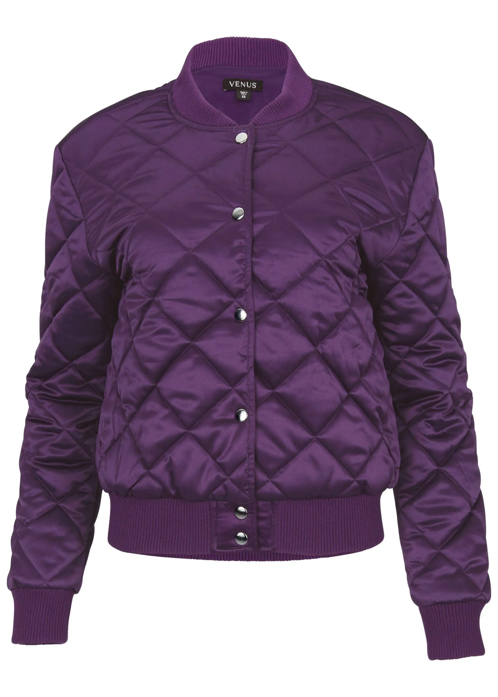 Quilted Bomber - Purple sold by VENUS product image thumbnail 5