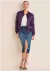 Quilted Bomber - Purple sold by VENUS