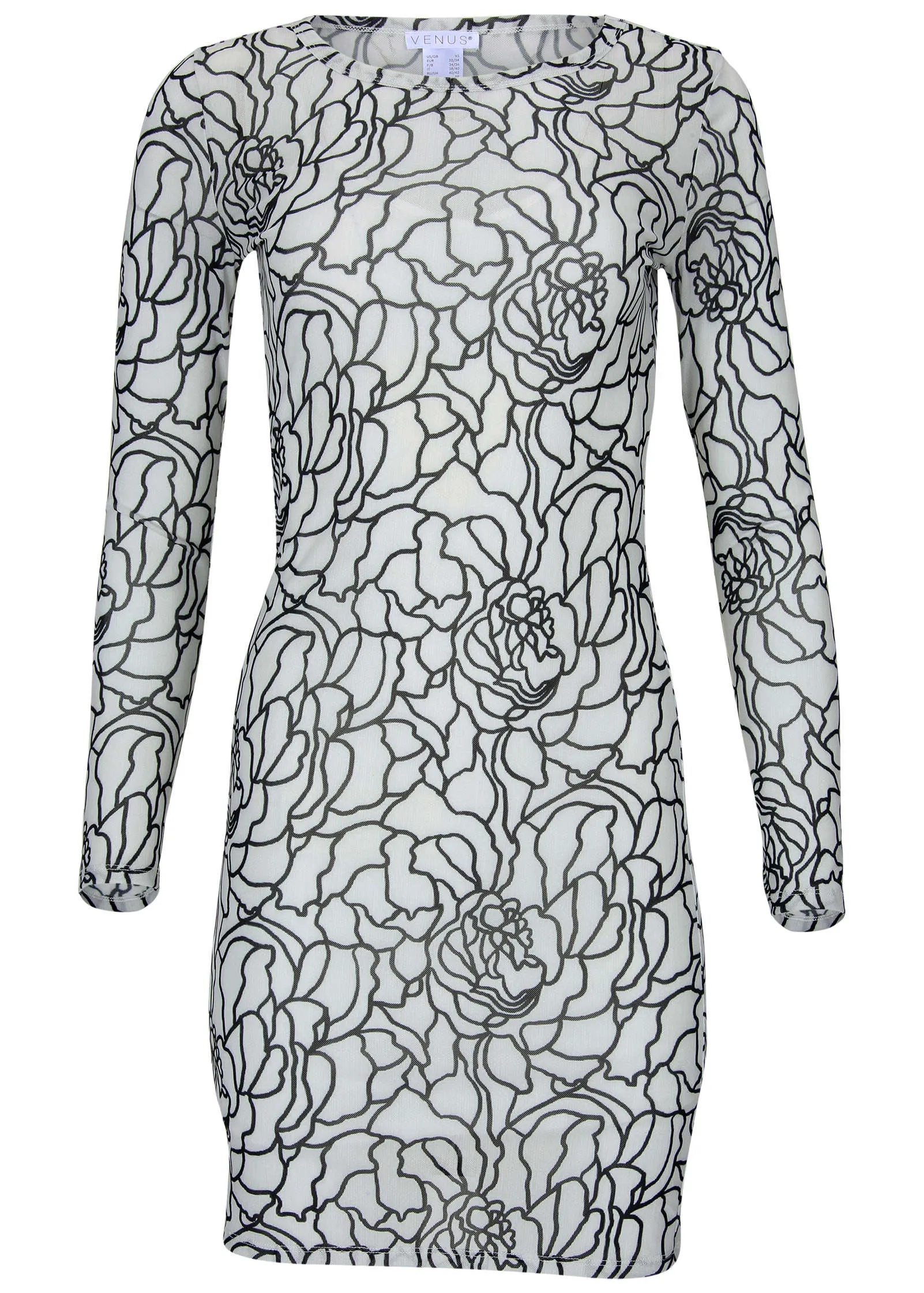 Long Sleeve Mesh Mini - Linear Rose sold by VENUS product image thumbnail 5