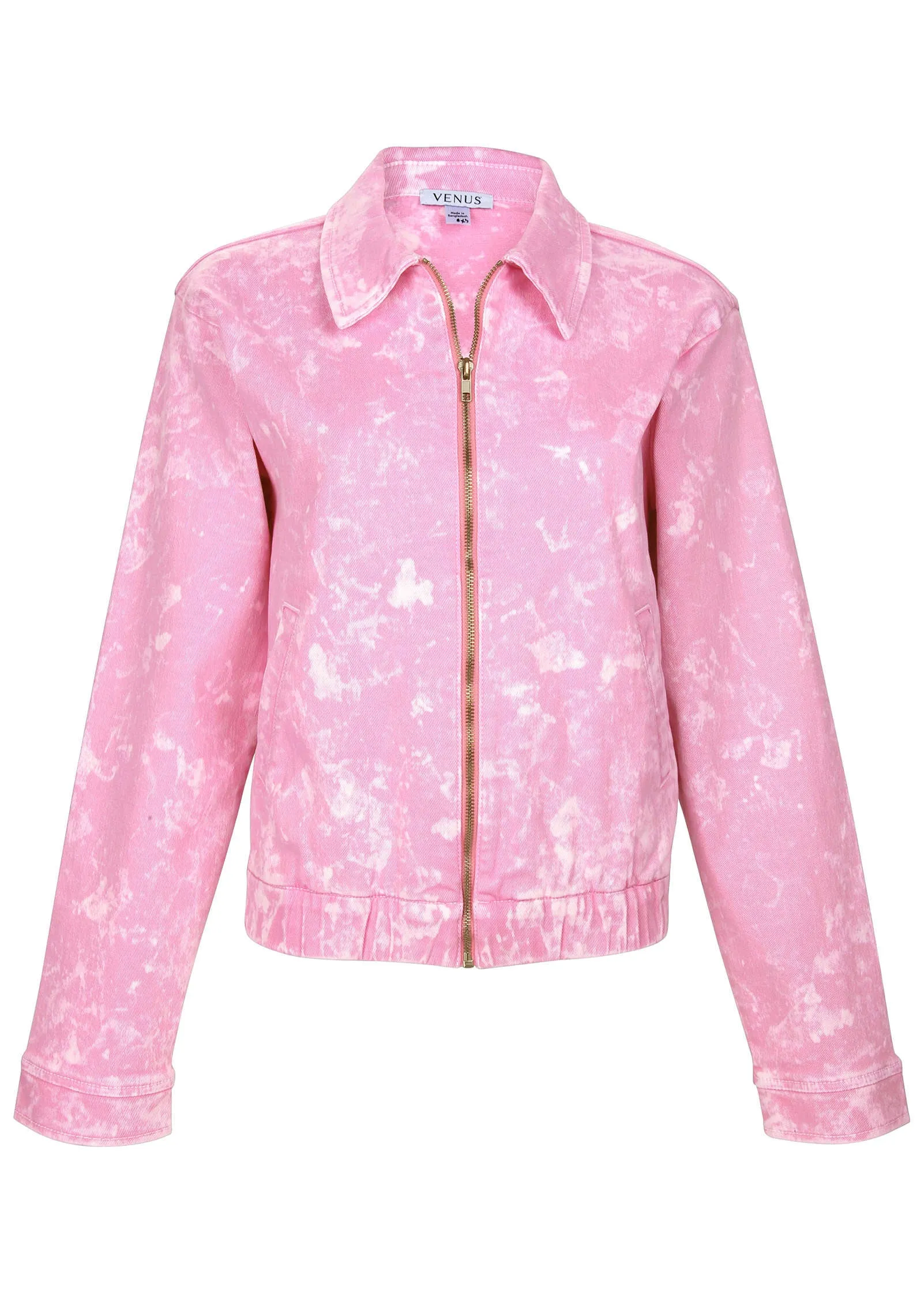 Acid Wash Bomber - Pink Acid Wash sold by VENUS product image thumbnail 4
