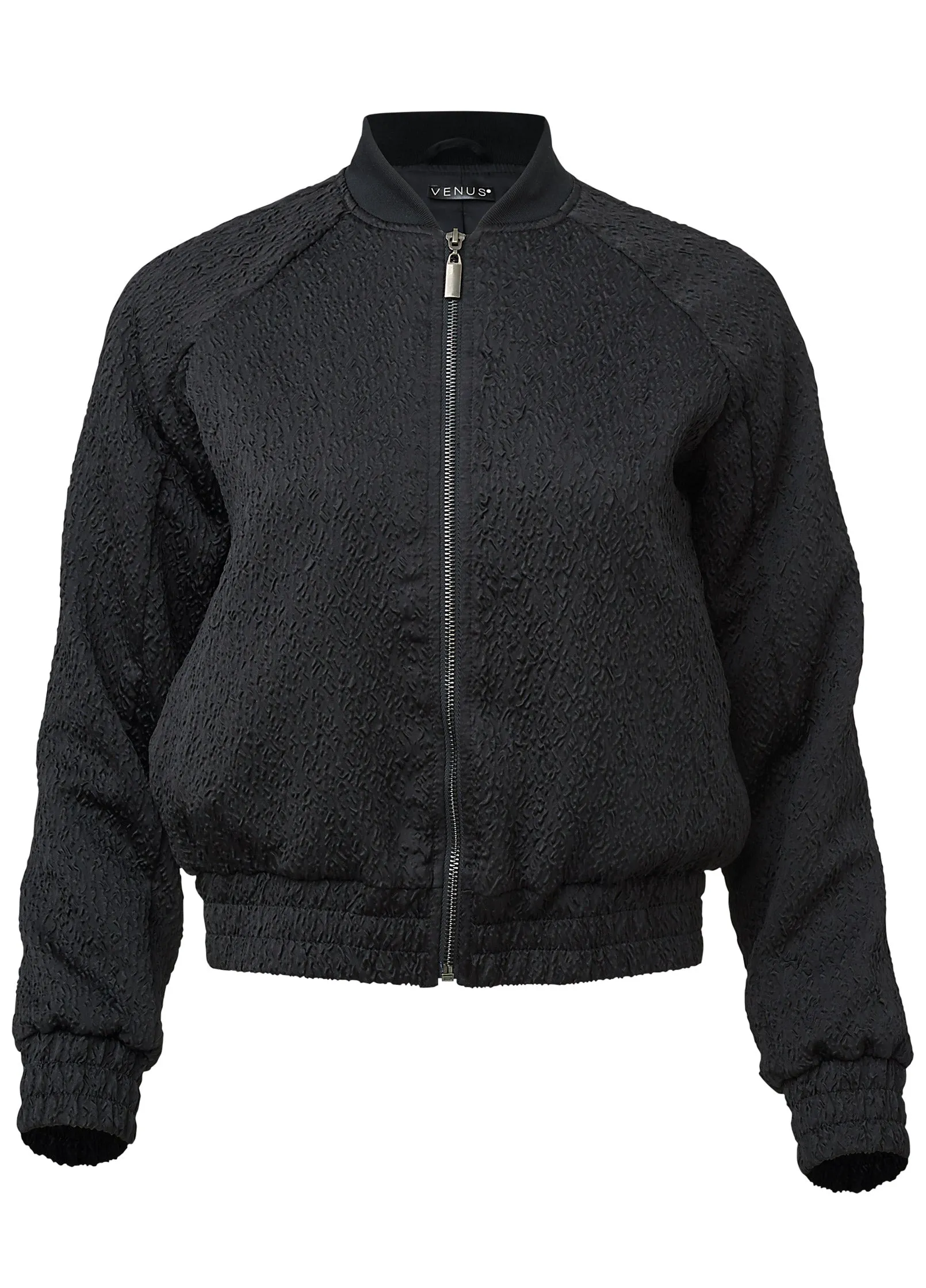 Texture Bomber Jacket - Jet Black sold by VENUS product image thumbnail 5