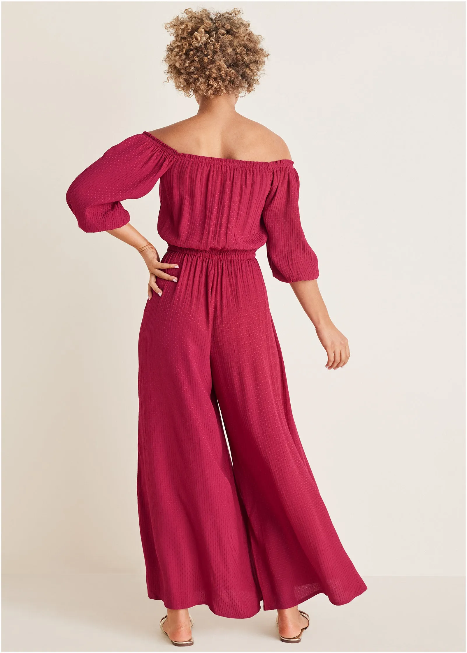 Off-The-Shoulder Jumpsuit - Persian Red sold by VENUS product image thumbnail 2