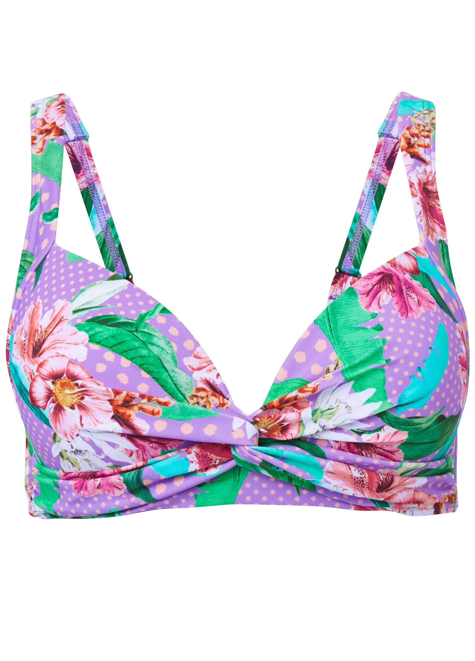 St Lucia Twist Bikini Top - Polka Dot Jungle sold by VENUS product image thumbnail 3