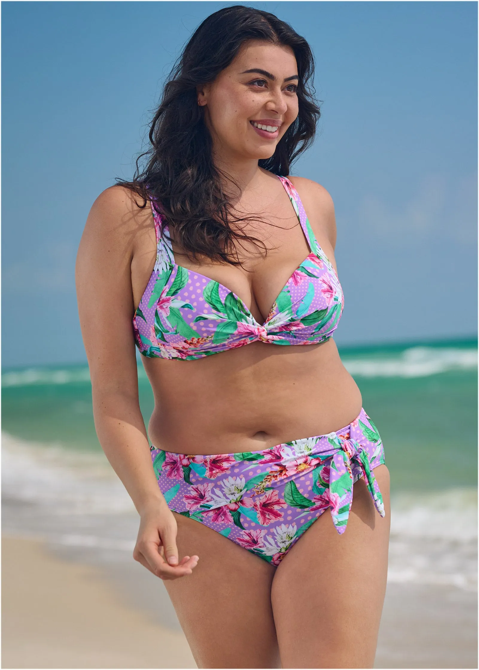 St Lucia Twist Bikini Top - Polka Dot Jungle sold by VENUS product image thumbnail 4