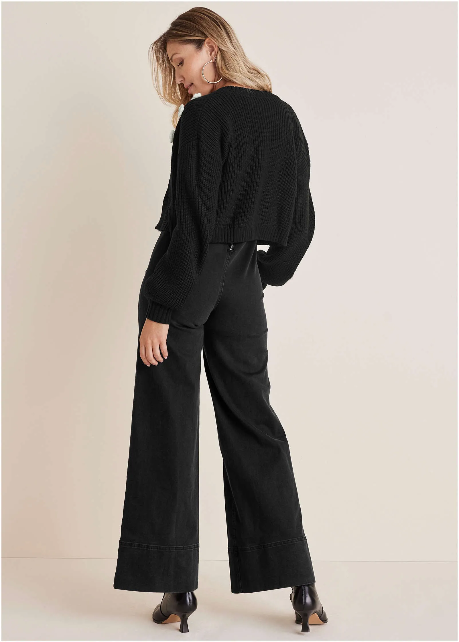 Floral Cardigan - Jet Black sold by VENUS product image thumbnail 2