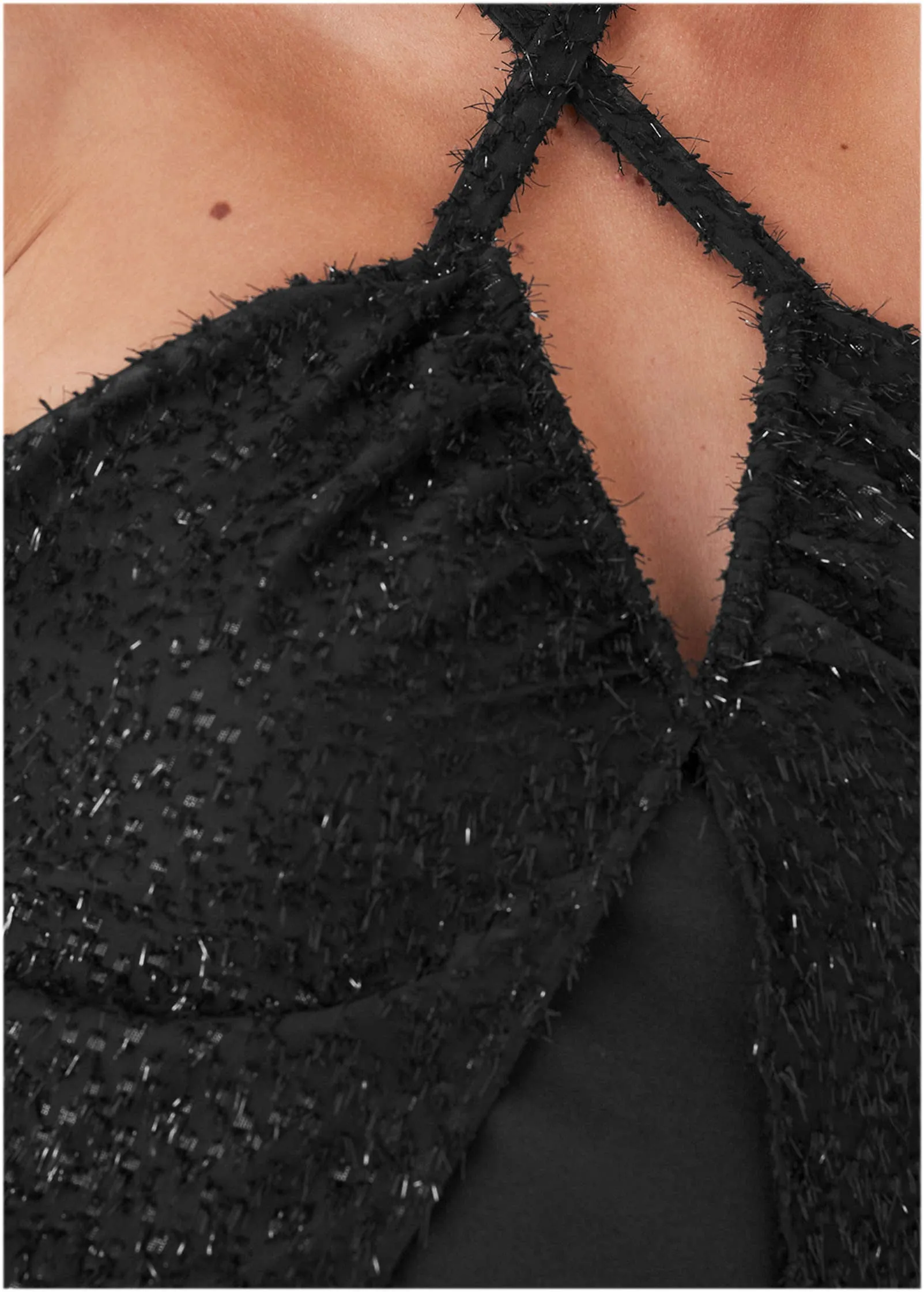 Sheer High-Low Dress - Jet Black sold by VENUS product image thumbnail 3