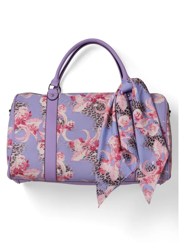 Leopard Floral Garden Scarf - Purple Multi sold by VENUS