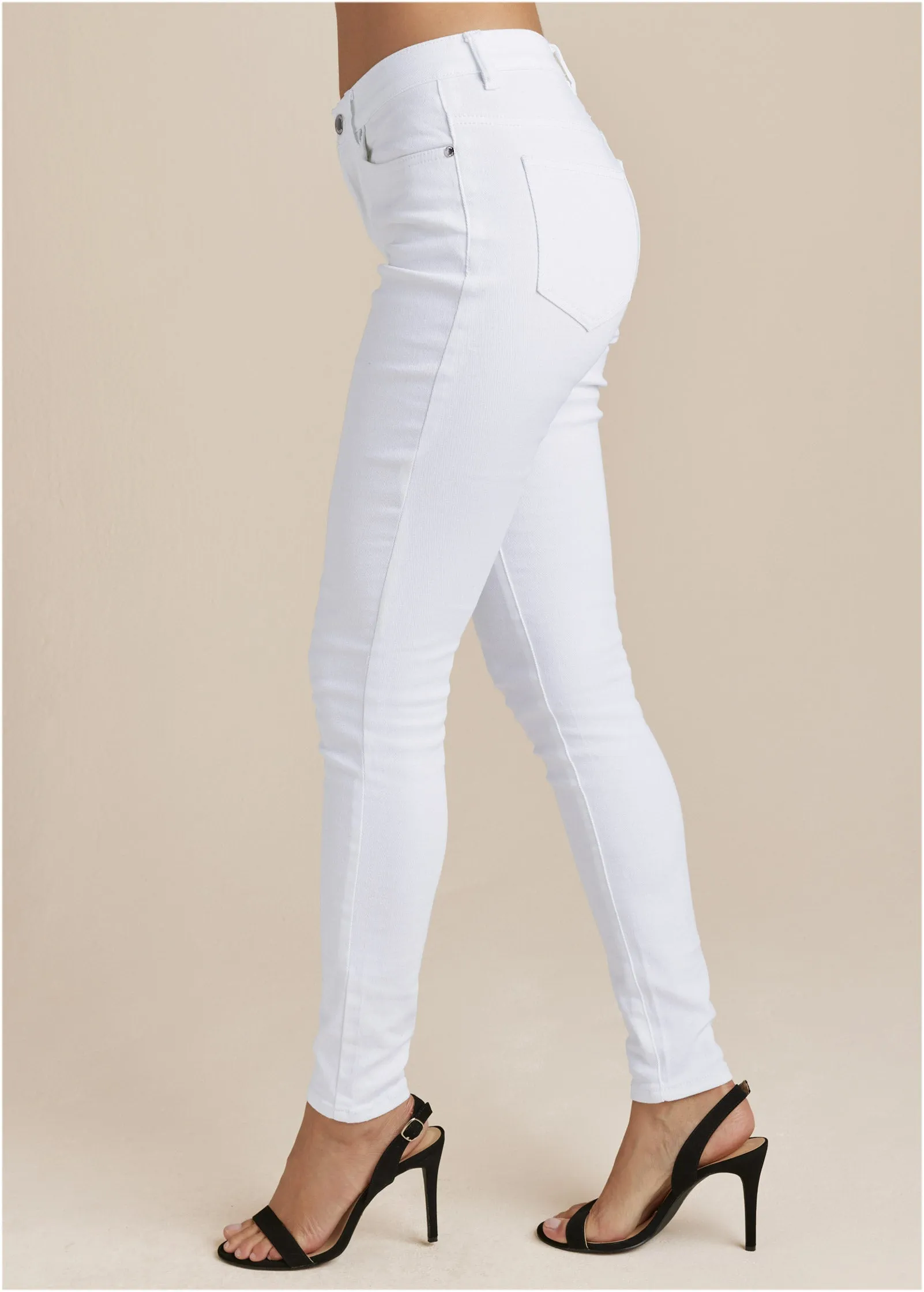 Heidi Skinny Jeans - White sold by VENUS product image thumbnail 4