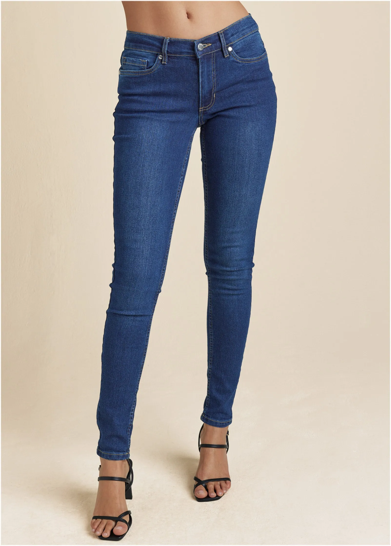 Heidi Skinny Jeans - Dark Wash sold by VENUS