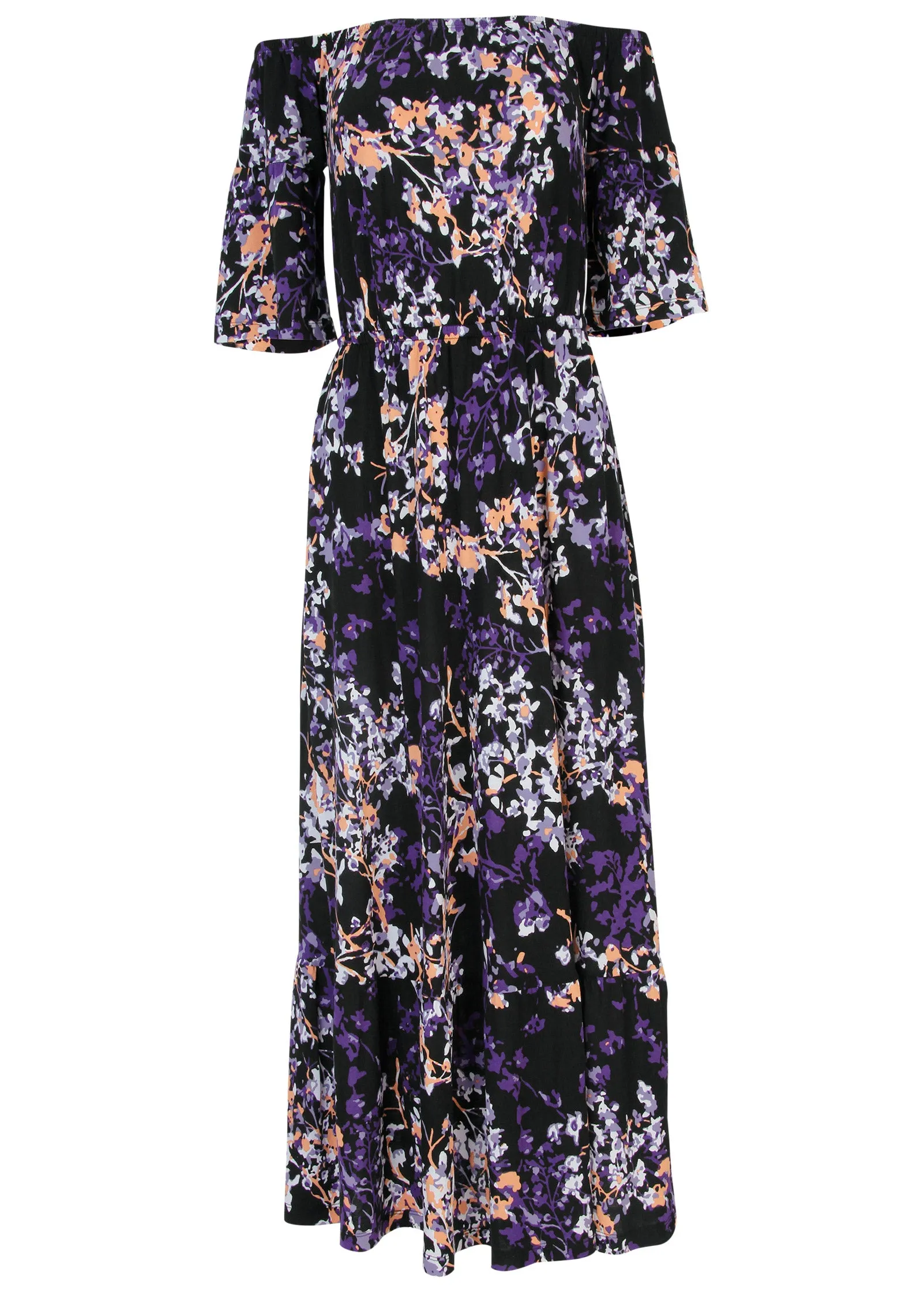 Off-The-Shoulder Maxi Dress - Purple Multi sold by VENUS product image thumbnail 3