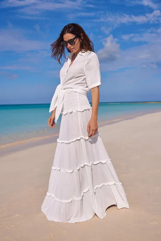 Vista Shirt - White Bliss Gauze made by VENUS