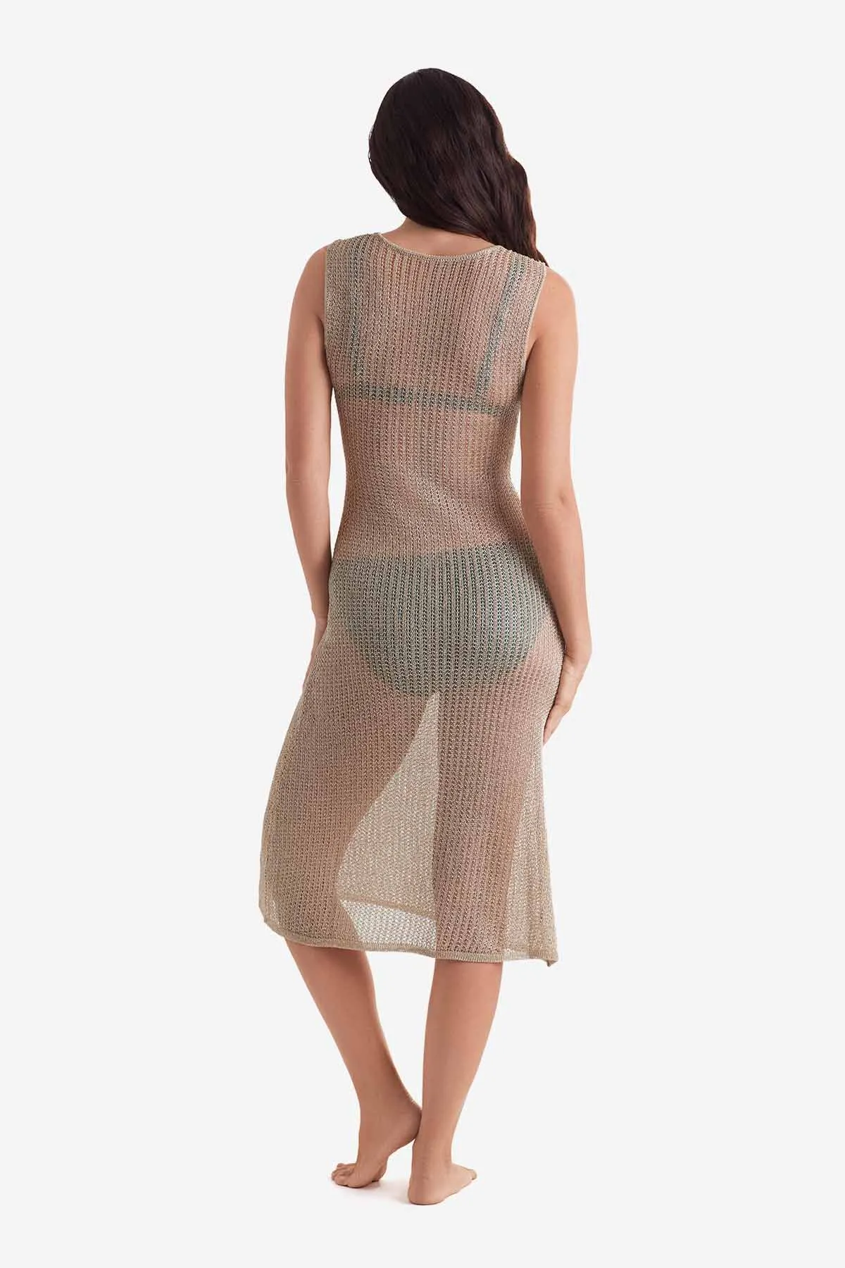 Lagoon Dress - Gold Metallic Knit sold by VENUS product image thumbnail 4
