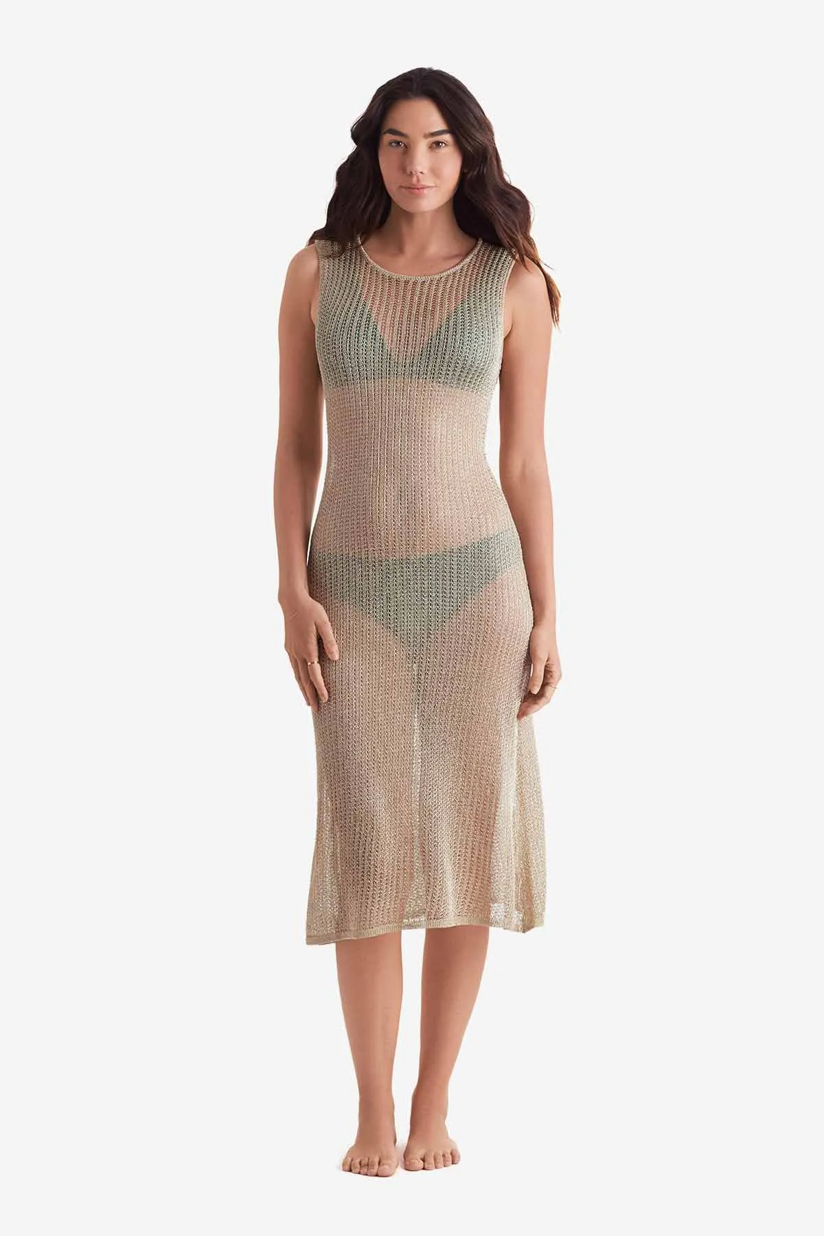 Lagoon Dress - Gold Metallic Knit sold by VENUS product image thumbnail 2