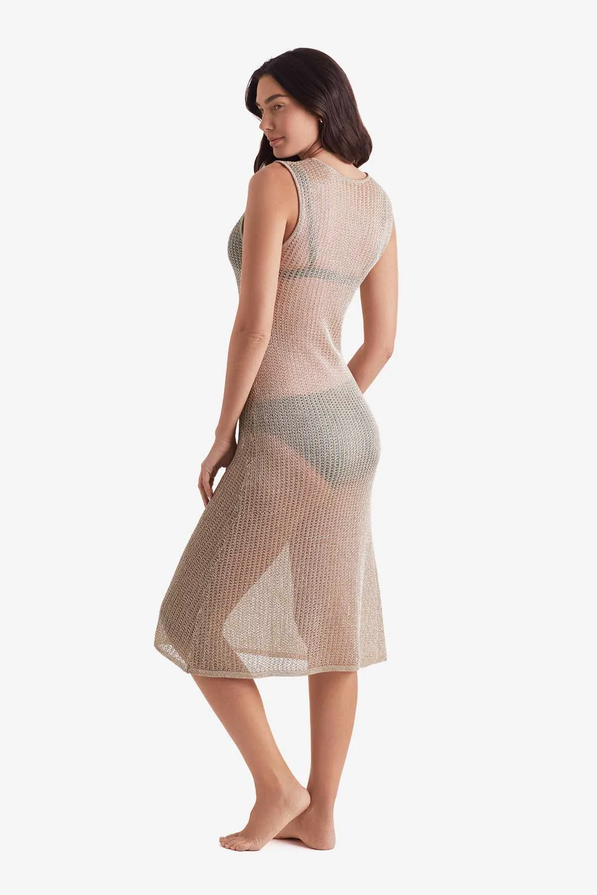 Lagoon Dress - Gold Metallic Knit sold by VENUS product image thumbnail 3