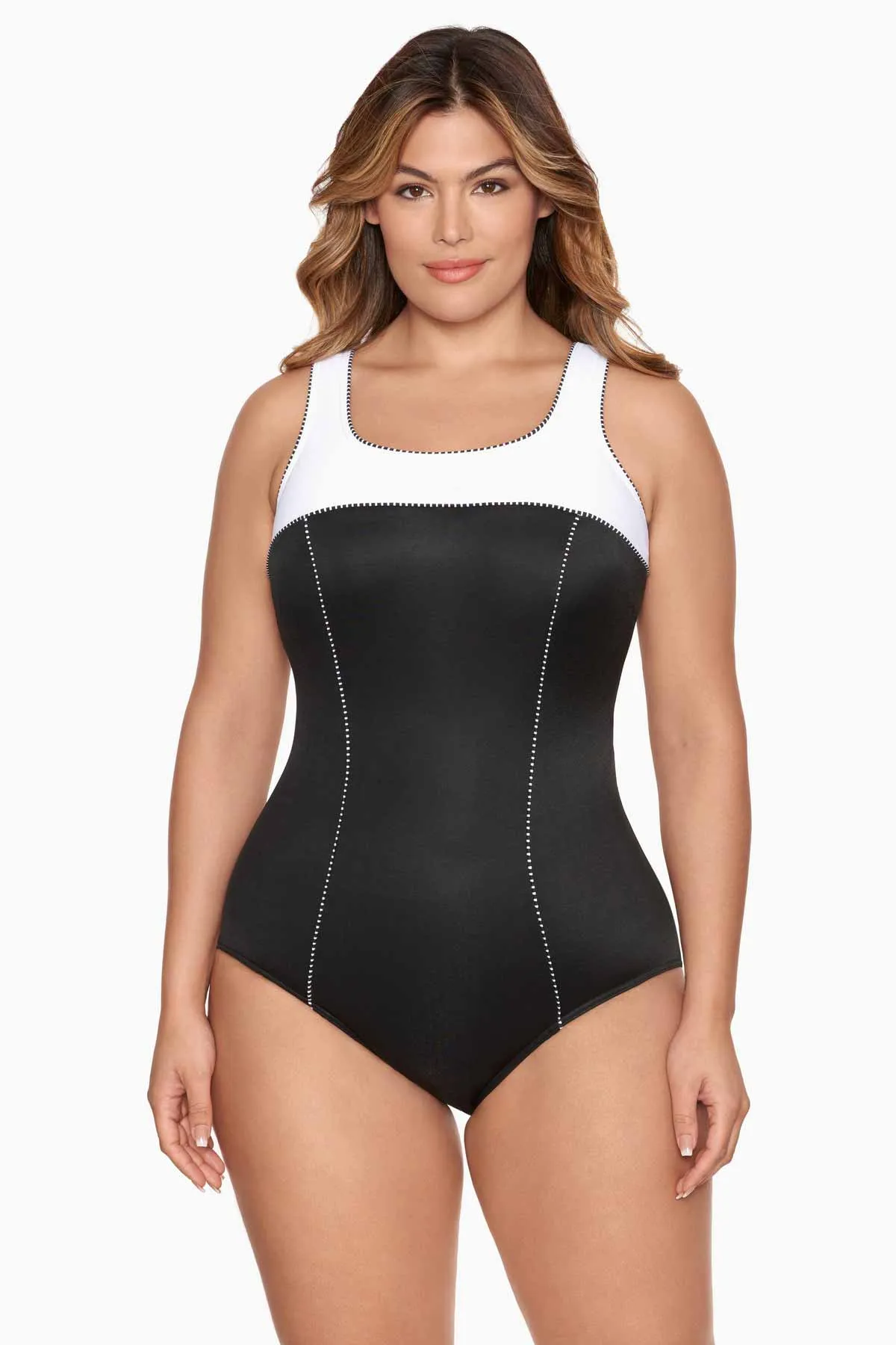 Plus Size Colorblock Touche One Piece sold by VENUS