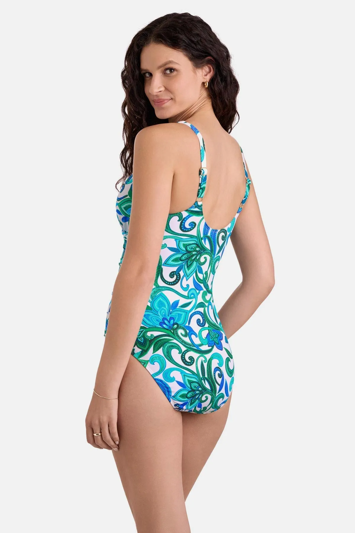 Brynn Twist Underwire One Piece - Imperial Paisley sold by VENUS product image thumbnail 2