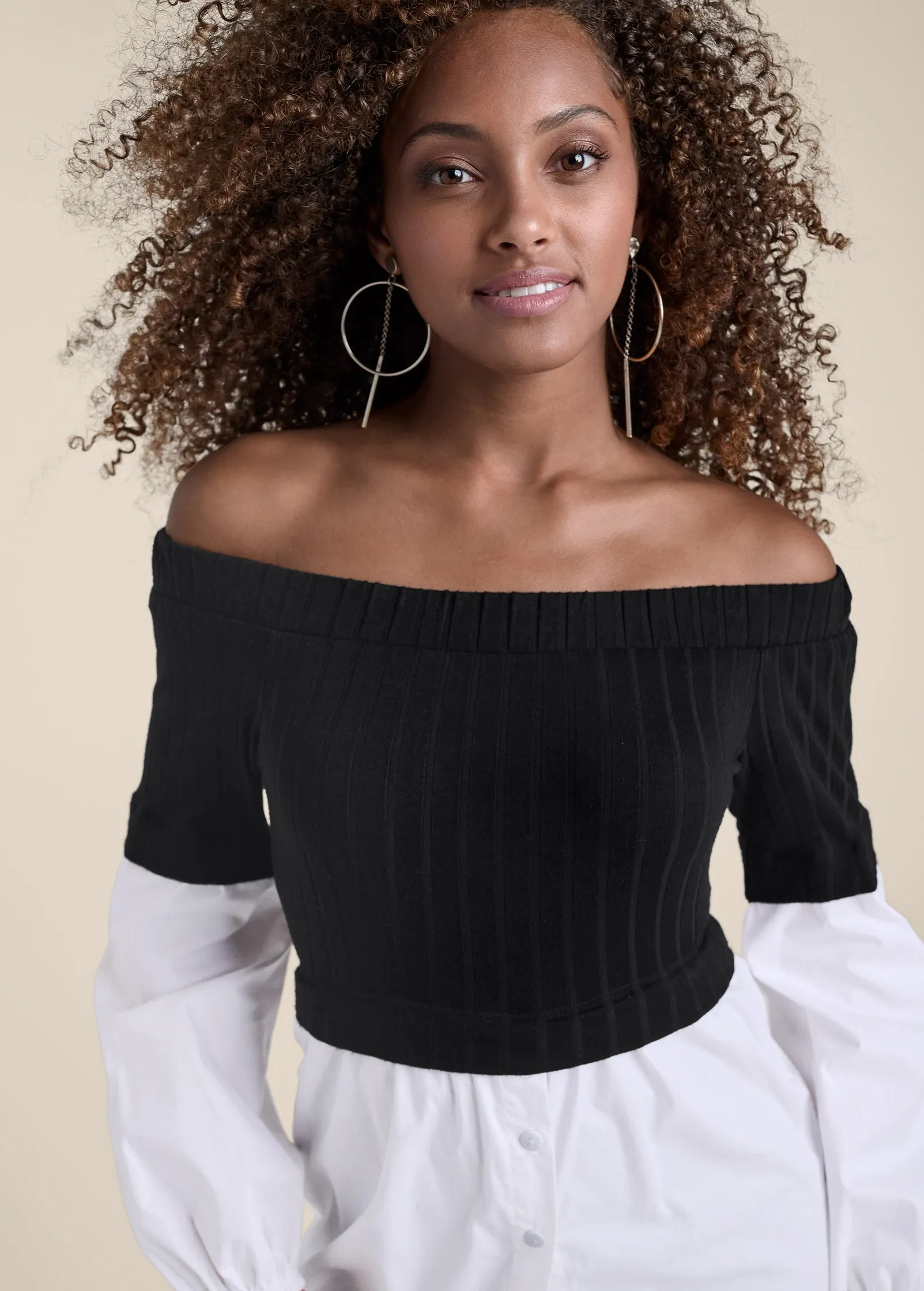 Layered Shirting Jumpsuit - Black & White sold by VENUS product image thumbnail 3