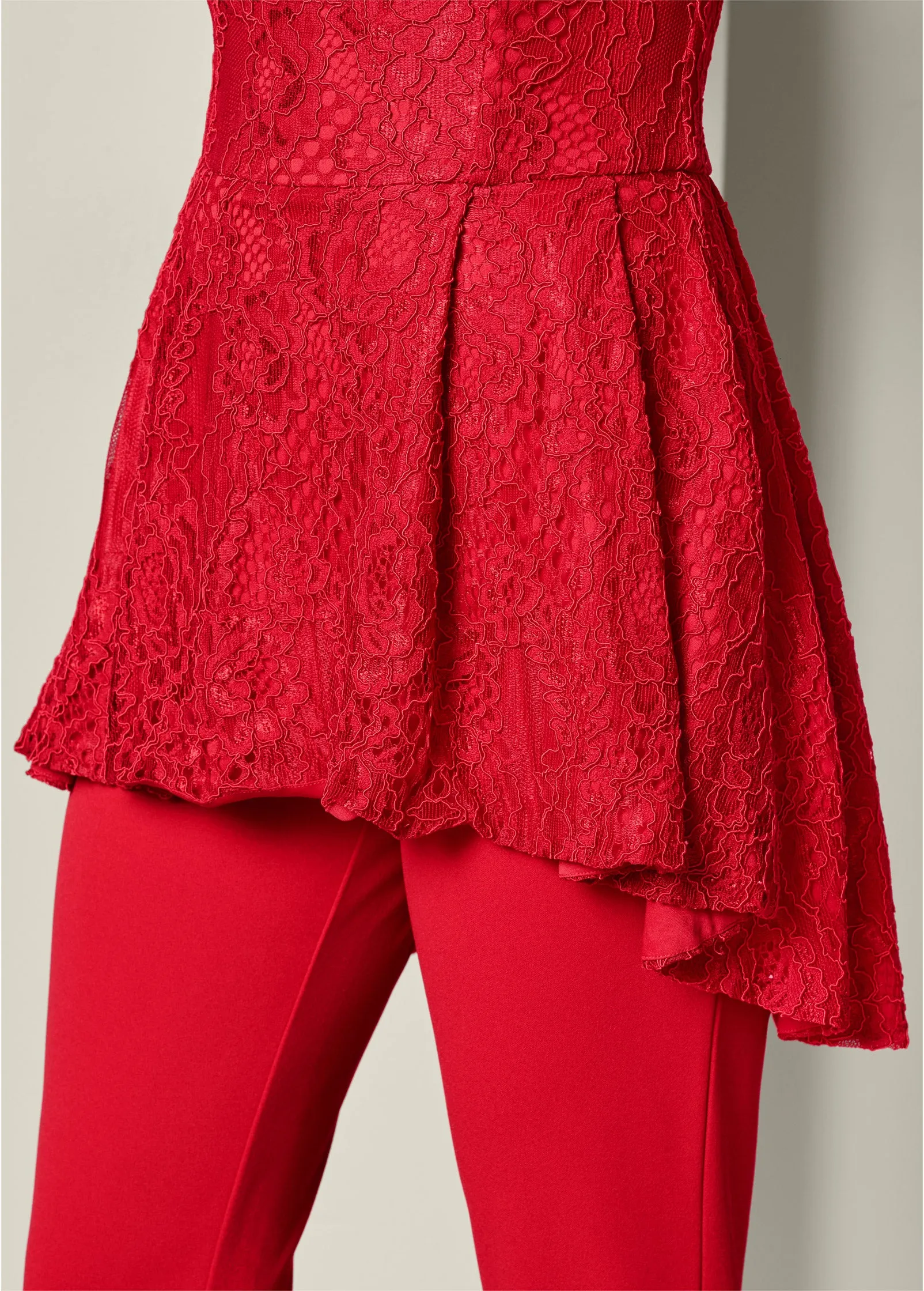 High-Low Detail Jumpsuit - Red sold by VENUS product image thumbnail 4