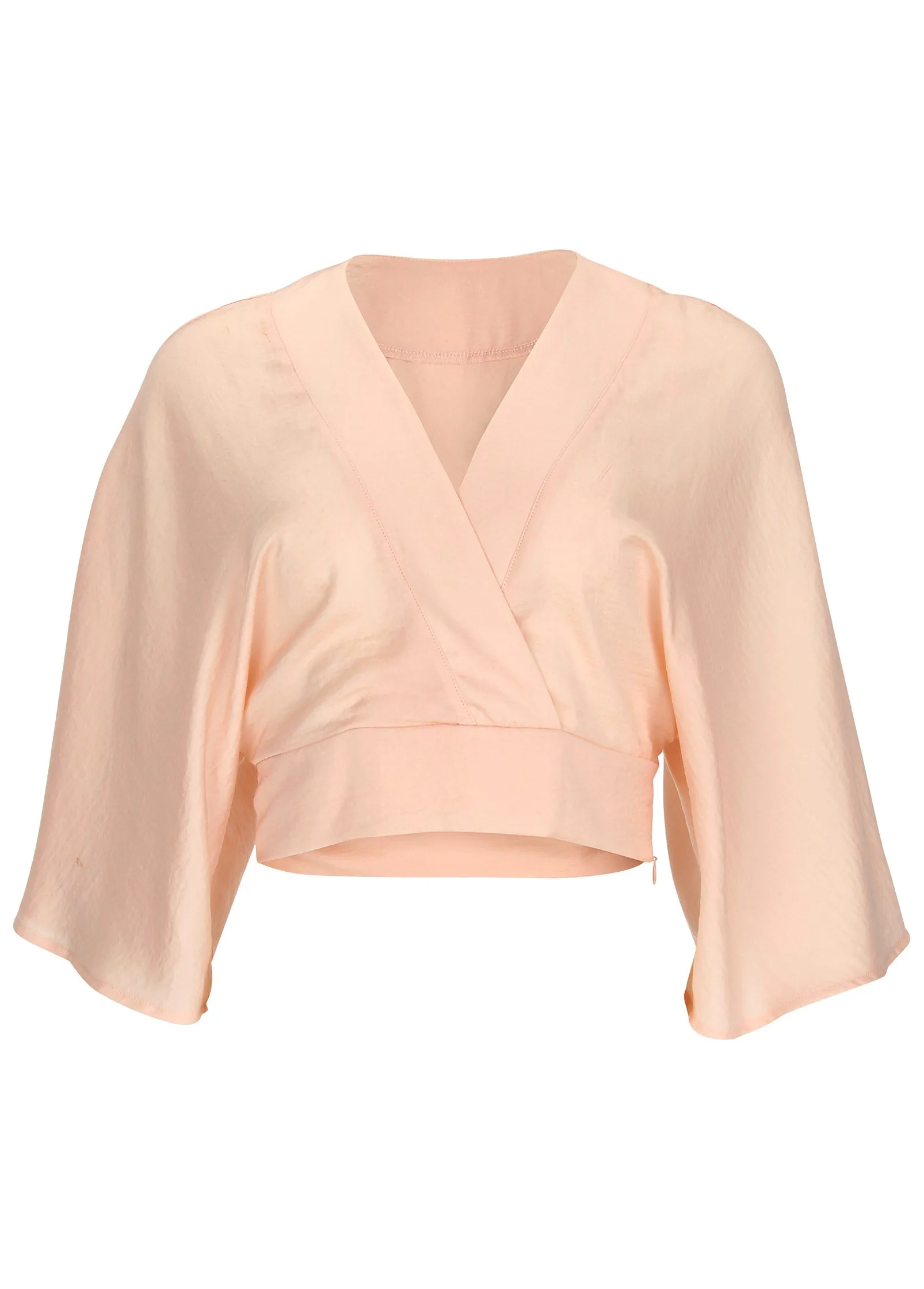 Kimono Sleeve Faux Wrap Top - Blush sold by VENUS product image thumbnail 3