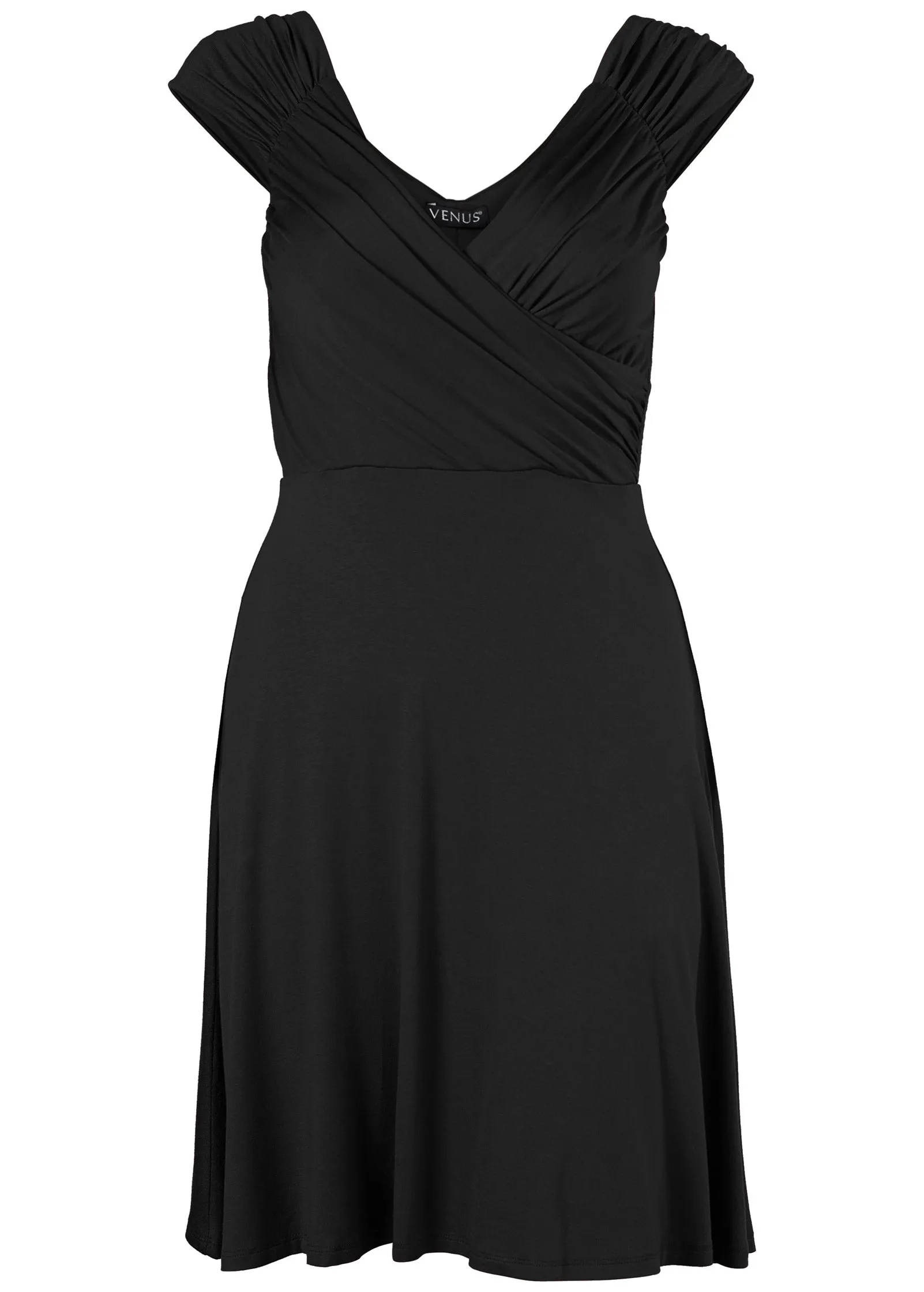 Draped Front Dress - Black sold by VENUS product image thumbnail 5