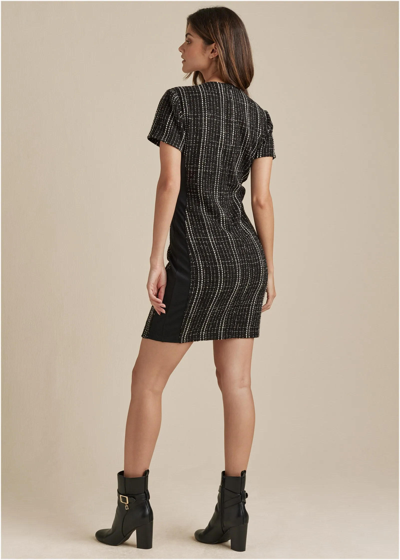 Tweed Mini Dress - Black Multi sold by VENUS product image thumbnail 3