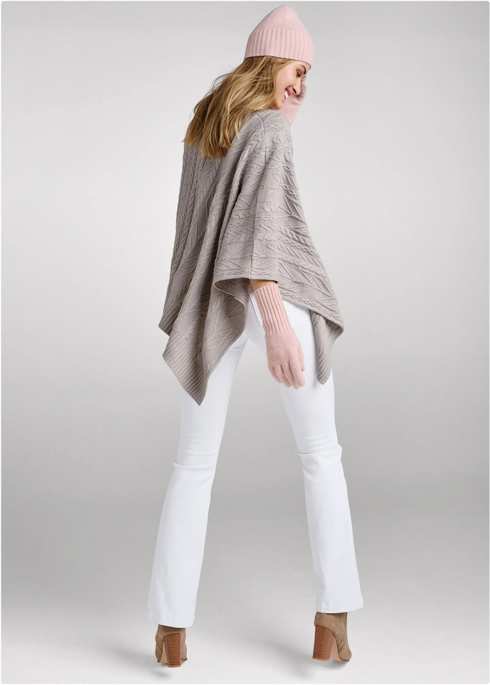 Sweater Knit Poncho - Grey sold by VENUS product image thumbnail 3