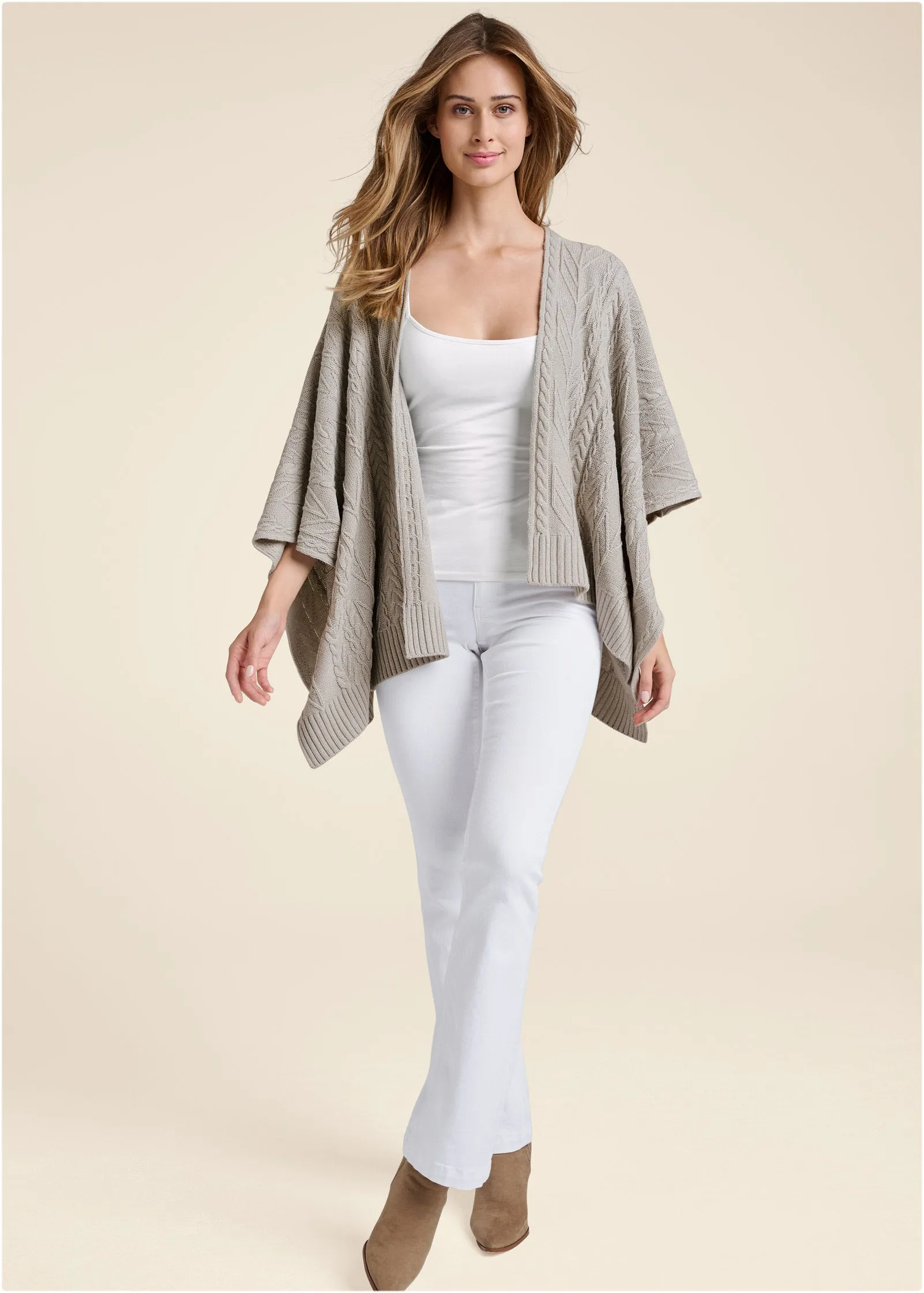 Sweater Knit Poncho - Grey sold by VENUS product image thumbnail 2