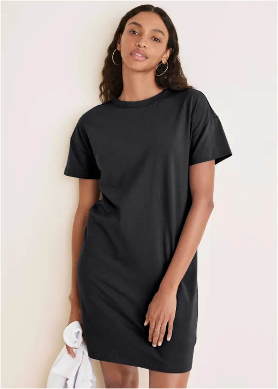 T-Shirt Dress - Black sold by VENUS
