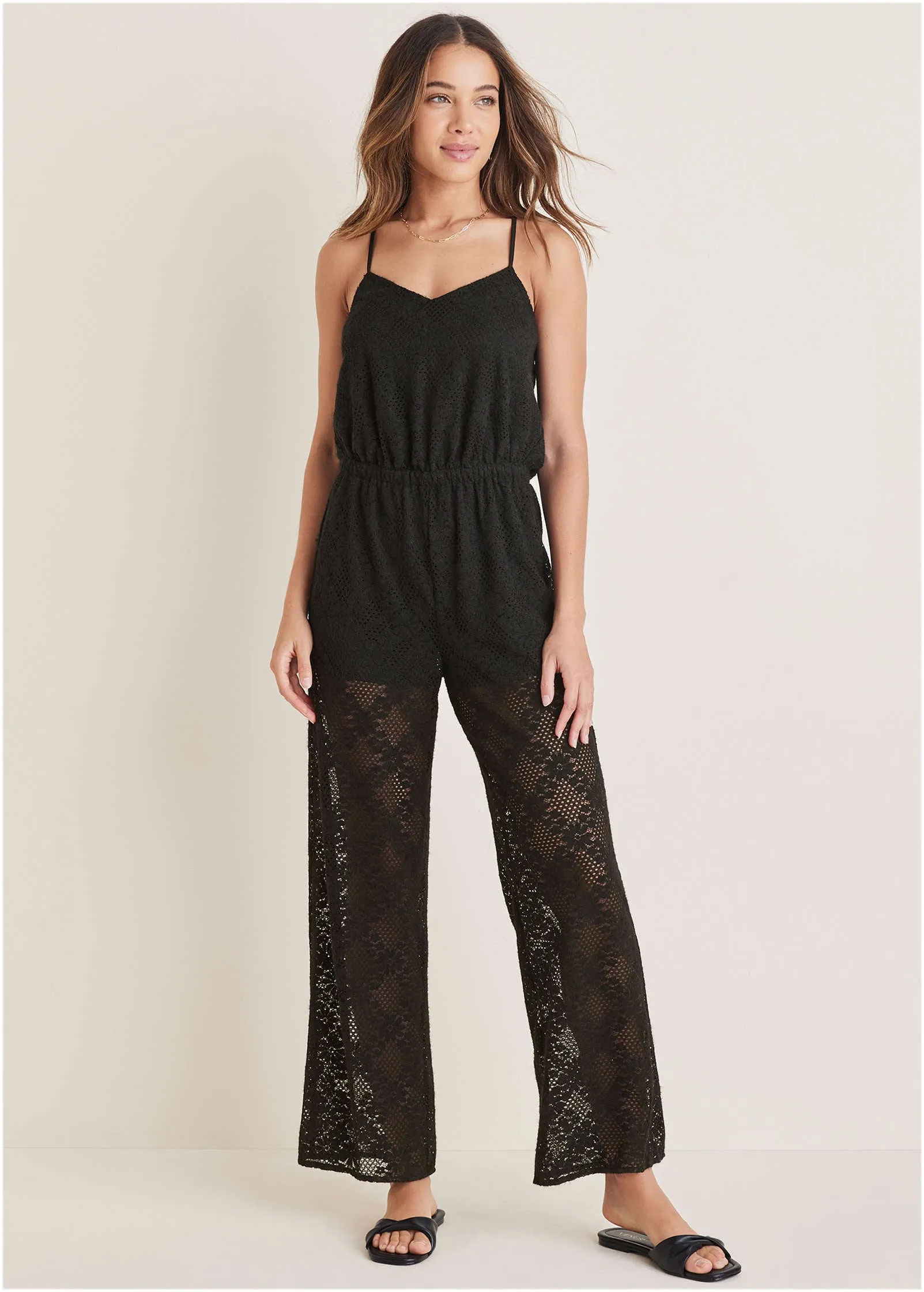 Lace Jumpsuit - Black sold by VENUS