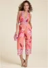 Strawberry Floral Jumpsuit - Pink Multi sold by VENUS