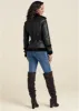 Faux-Leather & Fur Coat - Black sold by VENUS