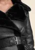 Faux-Leather & Fur Coat - Black sold by VENUS